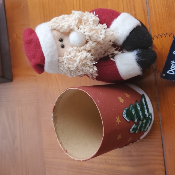 Santa's Mini Goody Jar, no peeking! πHomemade craft, 9" tall wit u lid on - Picture 3 of 6